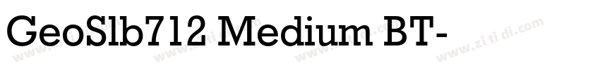 GeoSlb712 Medium BT字体转换